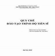 Quy Chế Đào Tạo Tiến Sĩ